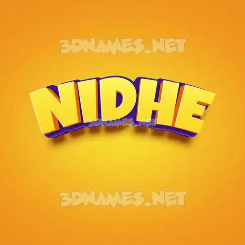 nidhe in Orange Toon style - 3D name wallpaper nidhe in Orange Toon style - 3D name wallpaper