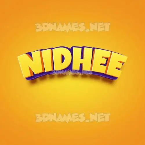 nidhee in Orange Toon style - 3D name wallpaper nidhee in Orange Toon style - 3D name wallpaper