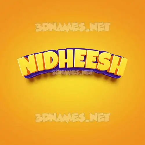 nidheesh in Orange Toon style - 3D name wallpaper nidheesh in Orange Toon style - 3D name wallpaper
