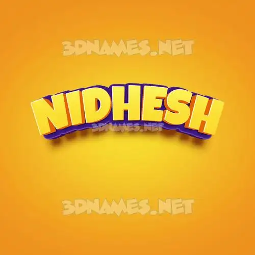 nidhesh in Orange Toon style - 3D name wallpaper nidhesh in Orange Toon style - 3D name wallpaper