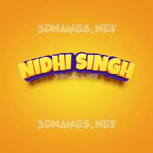 nidhi singh in Orange Toon style - 3D name wallpaper nidhi singh in Orange Toon style - 3D name wallpaper