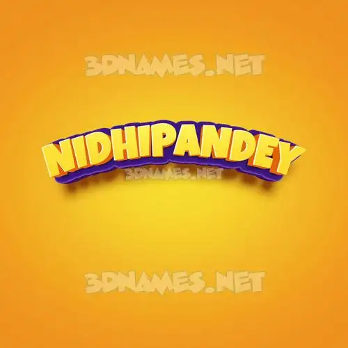 nidhipandey in Orange Toon style - 3D name wallpaper