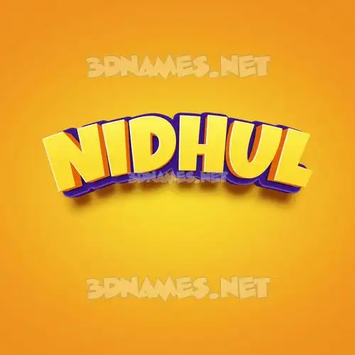 nidhul in Orange Toon style - 3D name wallpaper nidhul in Orange Toon style - 3D name wallpaper