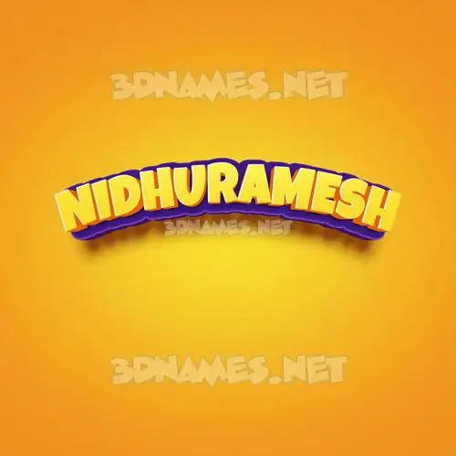 nidhuramesh in Orange Toon style - 3D name wallpaper nidhuramesh in Orange Toon style - 3D name wallpaper