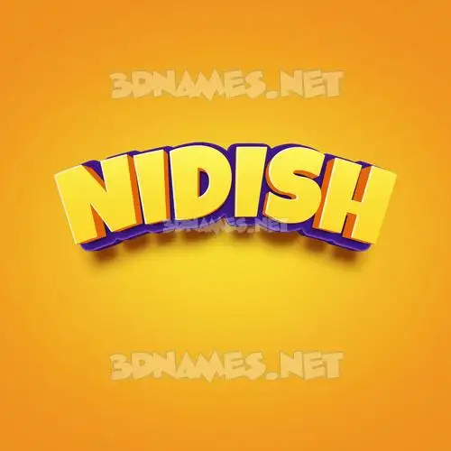 nidish in Orange Toon style - 3D name wallpaper nidish in Orange Toon style - 3D name wallpaper