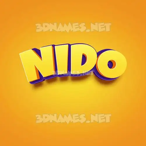 nido in Orange Toon style - 3D name wallpaper nido in Orange Toon style - 3D name wallpaper