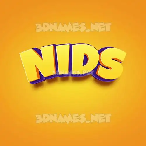 nids in Orange Toon style - 3D name wallpaper nids in Orange Toon style - 3D name wallpaper