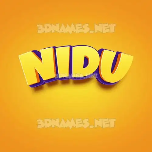 nidu in Orange Toon style - 3D name wallpaper nidu in Orange Toon style - 3D name wallpaper