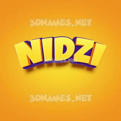 nidzi in Orange Toon style - 3D name wallpaper nidzi in Orange Toon style - 3D name wallpaper