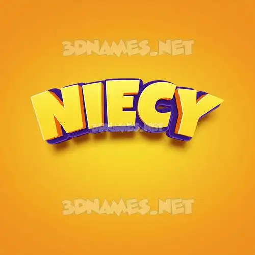 niecy in Orange Toon style - 3D name wallpaper
