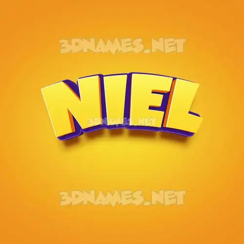 niel in Orange Toon style - 3D name wallpaper niel in Orange Toon style - 3D name wallpaper