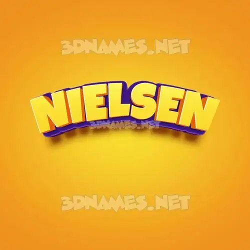 nielsen in Orange Toon style - 3D name wallpaper