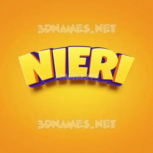 nieri in Orange Toon style - 3D name wallpaper nieri in Orange Toon style - 3D name wallpaper