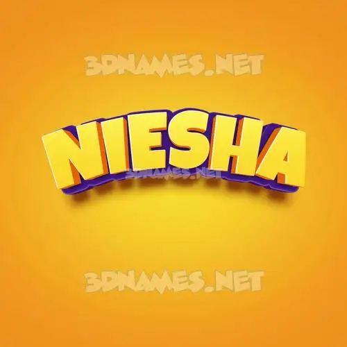 niesha in Orange Toon style - 3D name wallpaper niesha in Orange Toon style - 3D name wallpaper