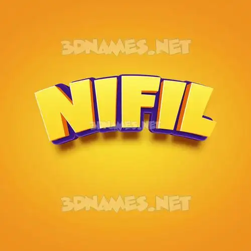 nifil in Orange Toon style - 3D name wallpaper nifil in Orange Toon style - 3D name wallpaper