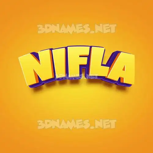 nifla in Orange Toon style - 3D name wallpaper nifla in Orange Toon style - 3D name wallpaper