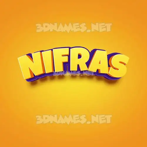 nifras in Orange Toon style - 3D name wallpaper nifras in Orange Toon style - 3D name wallpaper