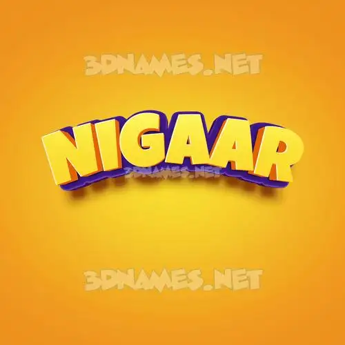 nigaar in Orange Toon style - 3D name wallpaper nigaar in Orange Toon style - 3D name wallpaper