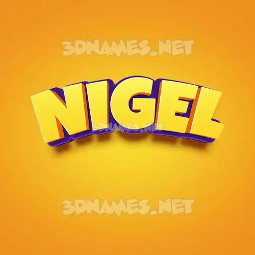 nigel in Orange Toon style - 3D name wallpaper
