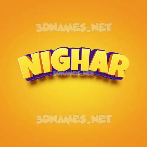 nighar in Orange Toon style - 3D name wallpaper nighar in Orange Toon style - 3D name wallpaper