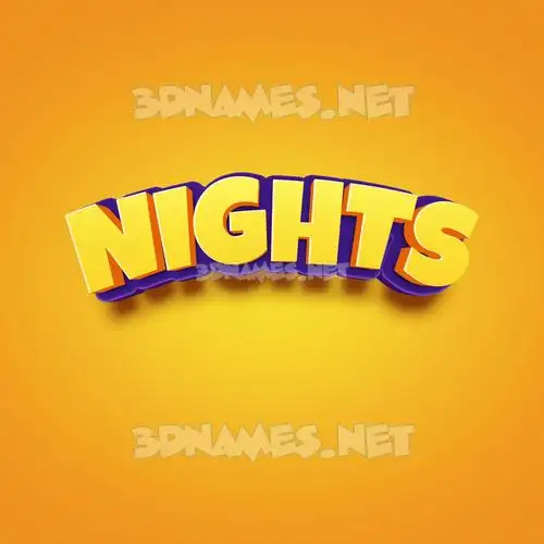nights in Orange Toon style - 3D name wallpaper nights in Orange Toon style - 3D name wallpaper