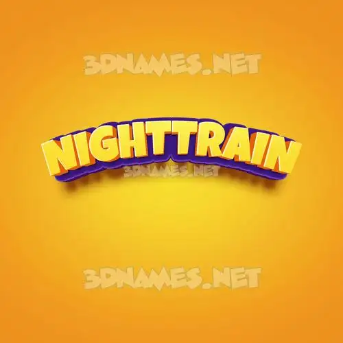 nighttrain in Orange Toon style - 3D name wallpaper nighttrain in Orange Toon style - 3D name wallpaper