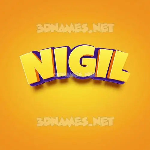 nigil in Orange Toon style - 3D name wallpaper nigil in Orange Toon style - 3D name wallpaper