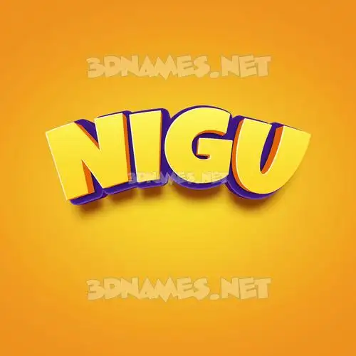 nigu in Orange Toon style - 3D name wallpaper nigu in Orange Toon style - 3D name wallpaper