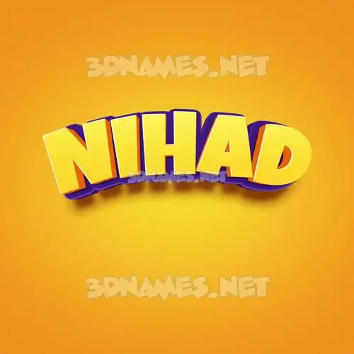 nihad in Orange Toon style - 3D name wallpaper nihad in Orange Toon style - 3D name wallpaper