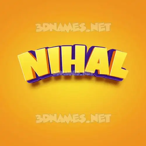 nihal in Orange Toon style - 3D name wallpaper nihal in Orange Toon style - 3D name wallpaper