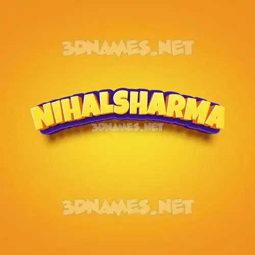 nihalsharma in Orange Toon style - 3D name wallpaper nihalsharma in Orange Toon style - 3D name wallpaper