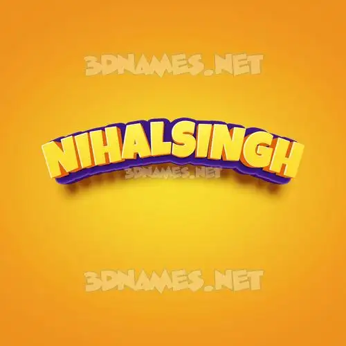 nihalsingh in Orange Toon style - 3D name wallpaper