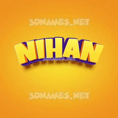 nihan in Orange Toon style - 3D name wallpaper nihan in Orange Toon style - 3D name wallpaper