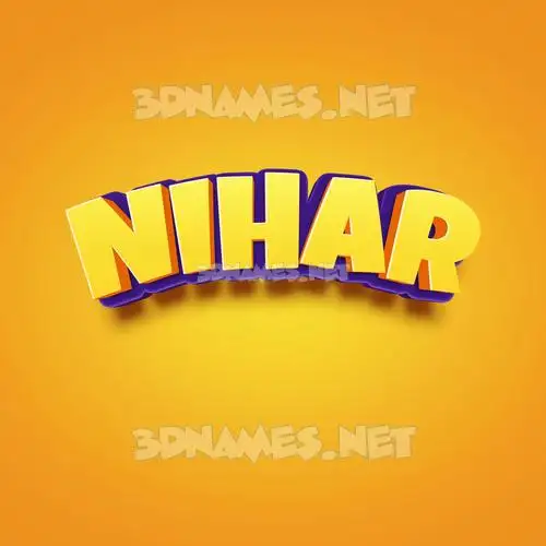 nihar in Orange Toon style - 3D name wallpaper nihar in Orange Toon style - 3D name wallpaper