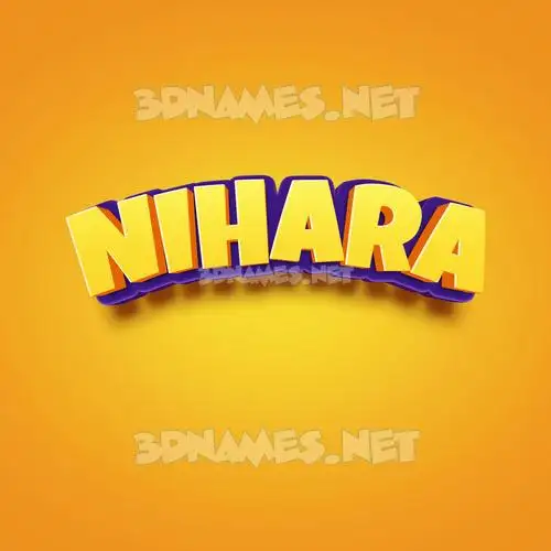 nihara in Orange Toon style - 3D name wallpaper