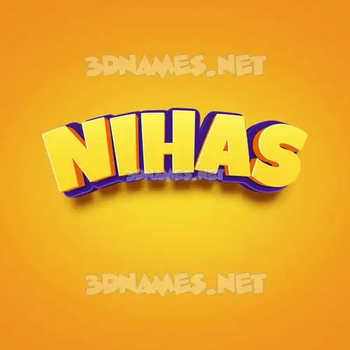 nihas in Orange Toon style - 3D name wallpaper nihas in Orange Toon style - 3D name wallpaper