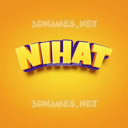 nihat in Orange Toon style - 3D name wallpaper nihat in Orange Toon style - 3D name wallpaper