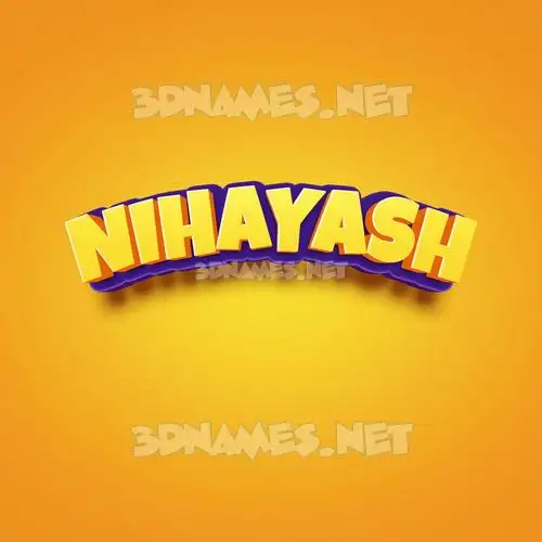 nihayash in Orange Toon style - 3D name wallpaper nihayash in Orange Toon style - 3D name wallpaper