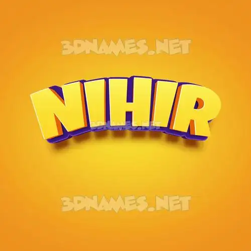 nihir in Orange Toon style - 3D name wallpaper nihir in Orange Toon style - 3D name wallpaper