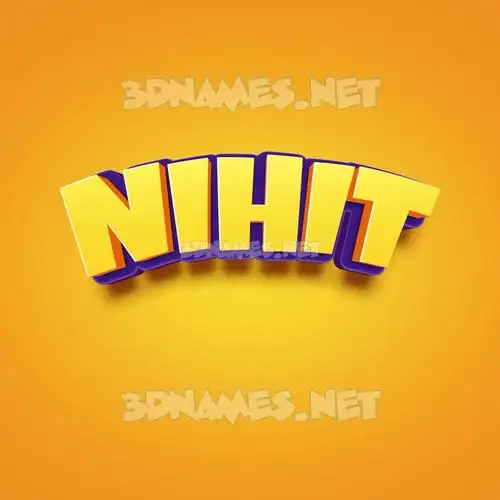 nihit in Orange Toon style - 3D name wallpaper nihit in Orange Toon style - 3D name wallpaper