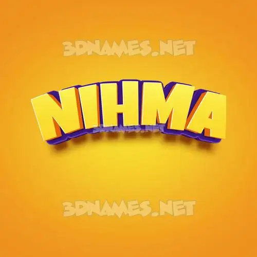 nihma in Orange Toon style - 3D name wallpaper nihma in Orange Toon style - 3D name wallpaper