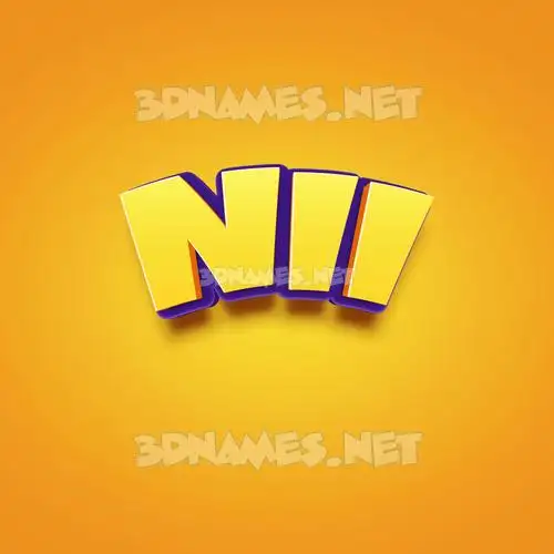 nii in Orange Toon style - 3D name wallpaper nii in Orange Toon style - 3D name wallpaper