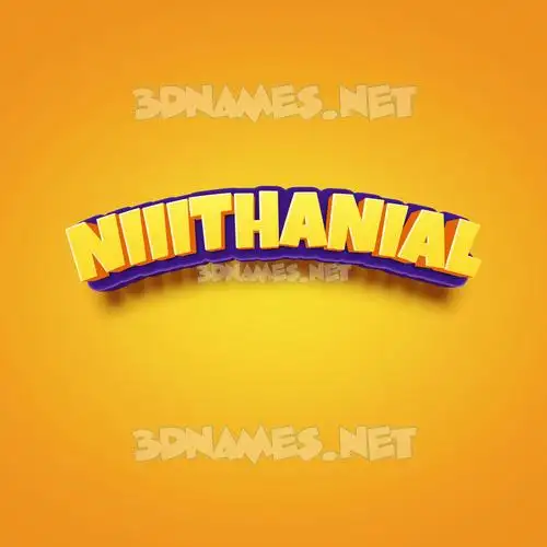 niiithanial in Orange Toon style - 3D name wallpaper niiithanial in Orange Toon style - 3D name wallpaper