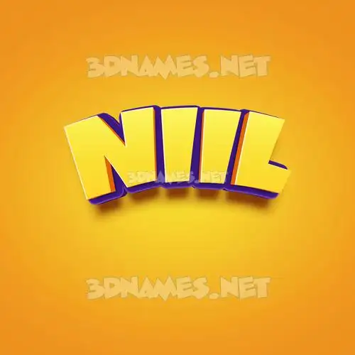 niil in Orange Toon style - 3D name wallpaper