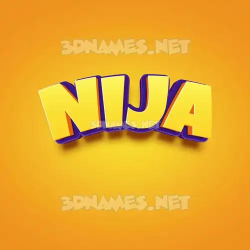 nija in Orange Toon style - 3D name wallpaper nija in Orange Toon style - 3D name wallpaper