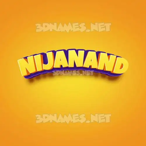 nijanand in Orange Toon style - 3D name wallpaper