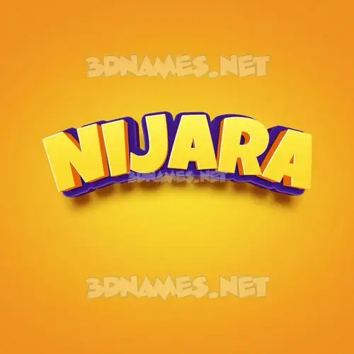 nijara in Orange Toon style - 3D name wallpaper nijara in Orange Toon style - 3D name wallpaper