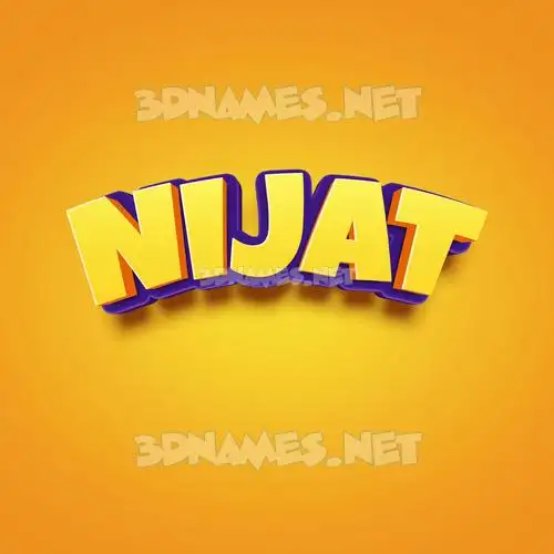 nijat in Orange Toon style - 3D name wallpaper nijat in Orange Toon style - 3D name wallpaper