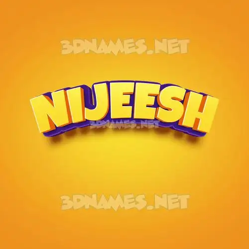nijeesh in Orange Toon style - 3D name wallpaper nijeesh in Orange Toon style - 3D name wallpaper