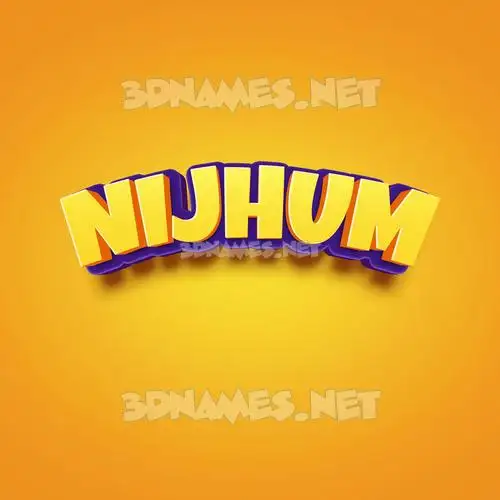 nijhum in Orange Toon style - 3D name wallpaper nijhum in Orange Toon style - 3D name wallpaper